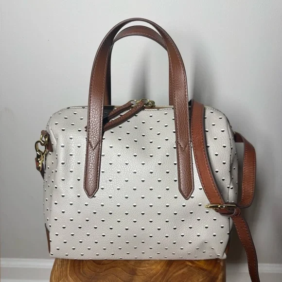 Fossil Hailey Polka Dot Crossbody Satchel - Picture 2 of 12